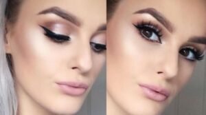 Maquiagem Vestido Azul Serenity Para Madrinha de Casamento